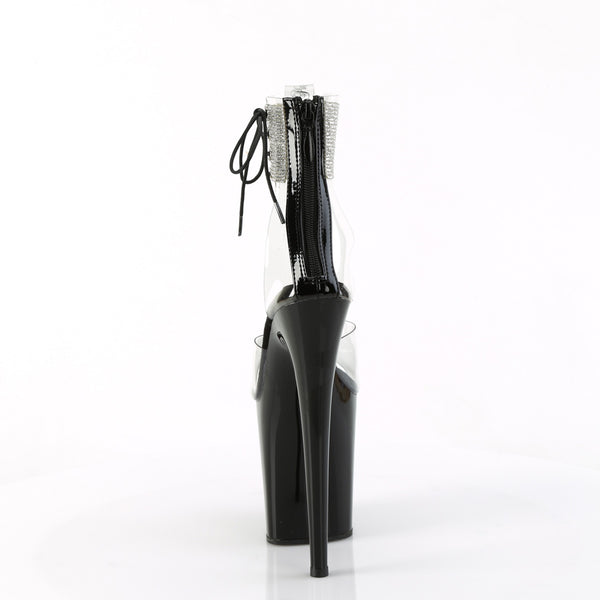 FLAMINGO-824RS Plateau Sandaletten Schwarz | Pleaser