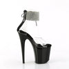 FLAMINGO-824RS Plateau Sandaletten Schwarz | Pleaser