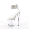 FLAMINGO-824RS Plateau Sandaletten Transparent | Pleaser