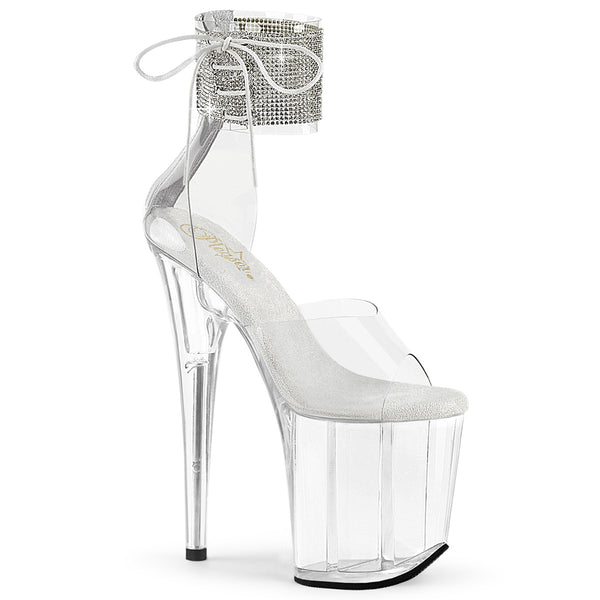 FLAMINGO-824RS Plateau Sandaletten Transparent | Pleaser