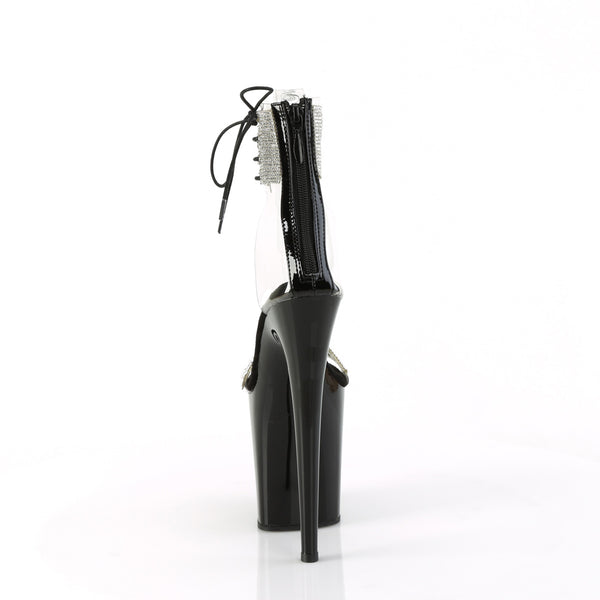 FLAMINGO-827RS Plateau Sandaletten Schwarz | Pleaser