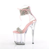 FLAMINGO-827RS Plateau Sandaletten Rosa/Transparent | Pleaser