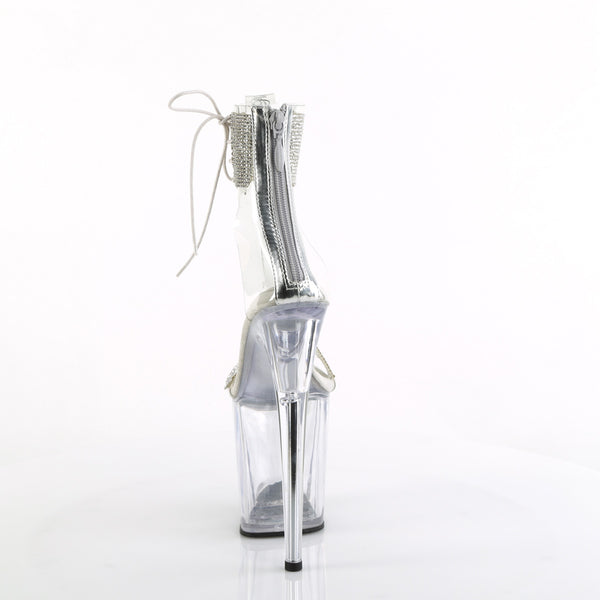 FLAMINGO-827RS Plateau Sandaletten Silber | Pleaser