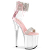 FLAMINGO-827RS Plateau Sandaletten Rosa/Transparent | Pleaser
