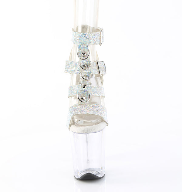 FLAMINGO-856RS Plateau Sandaletten Mehrfarbig/Transparent | Pleaser