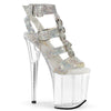 FLAMINGO-856RS Plateau Sandaletten Mehrfarbig/Transparent | Pleaser