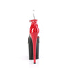 FLAMINGO-868 Plateau Sandaletten Schwarz-Rot | Pleaser