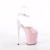 FLAMINGO-868 Plateau Sandaletten Rosa/Weiß | Pleaser