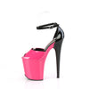 FLAMINGO-868 Plateau Sandaletten Schwarz/Pink | Pleaser