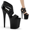 FLAMINGO-869 Plateau High Heels Sandaletten Schwarz von Pleaser