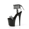 FLAMINGO-870 Plateau Sandaletten mit Glitzersteinbesatz - Schwarz von Pleaser – Ansicht 3