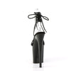 FLAMINGO-870 Plateau Sandaletten mit Glitzersteinbesatz - Schwarz von Pleaser – Ansicht 4