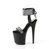 FLAMINGO-870 Plateau Sandaletten - Schwarz mit Glitzersteinbesetzung von Pleaser – Ansicht 3