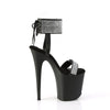 FLAMINGO-870 Plateau Sandaletten - Schwarz mit Glitzersteinbesetzung von Pleaser – Ansicht 5