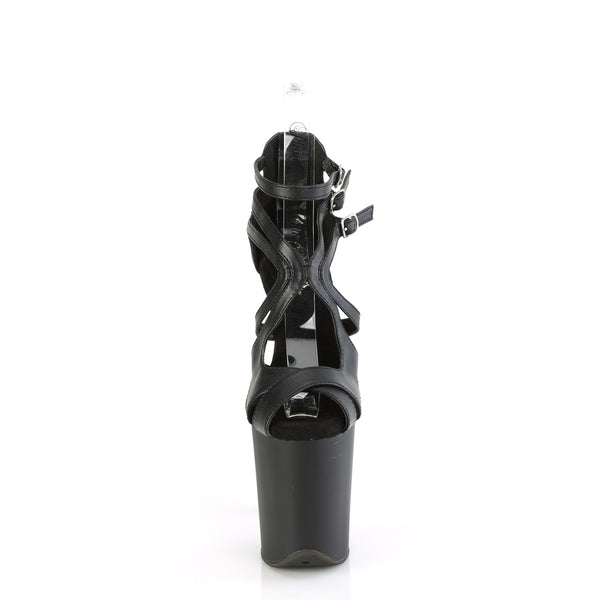 FLAMINGO-877 Plateau Sandaletten Schwarz Matt von Pleaser – Ansicht 2