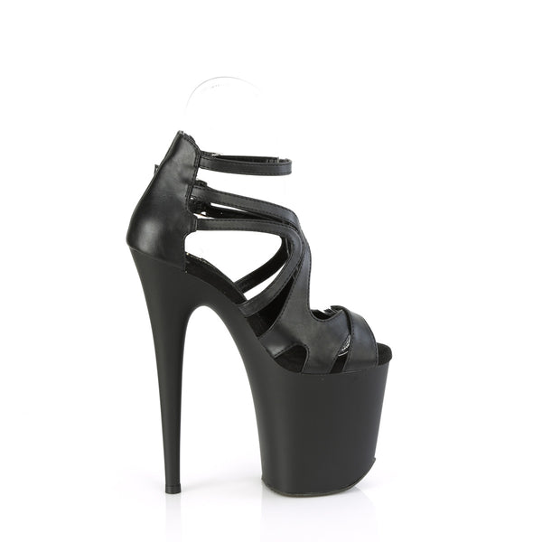 FLAMINGO-877 Plateau Sandaletten Schwarz Matt von Pleaser – Ansicht 5