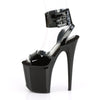 FLAMINGO-891 Plateau Sandaletten Lack Schwarz von Pleaser – Ansicht 3