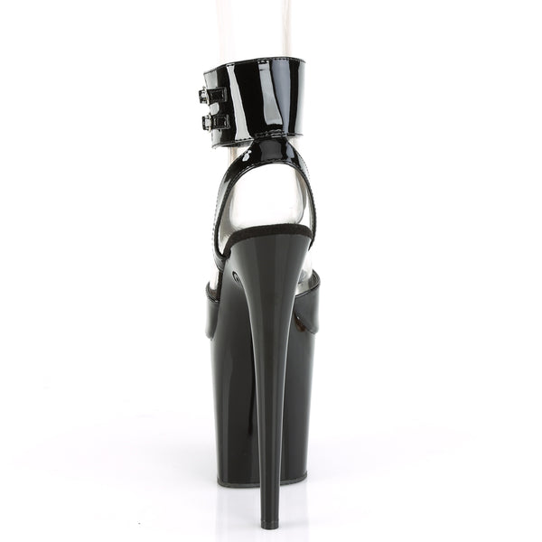 FLAMINGO-891 Plateau Sandaletten Lack Schwarz von Pleaser – Ansicht 4