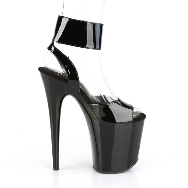 FLAMINGO-891 Plateau Sandaletten Lack Schwarz von Pleaser – Ansicht 5