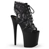FLAMINGO-896LC Plateau Stiefeletten schwarz von Pleaser