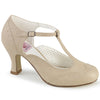 FLAPPER-26 Kitten Heel Pumps Creme von Funtasma
