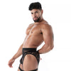 Schwarzes Fluid Lace Garter Strap im verführerischen Spitzen Design von TOF Paris – Ansicht 2
