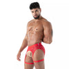 Rotes Fluid Lace Garter Strap-Harness von TOF Paris – Ansicht 2