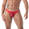 Roter Fluid Lace Minibriefs-Slip von TOF Paris – Ansicht 5