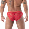 Roter Fluid Lace Minibriefs-Slip von TOF Paris – Ansicht 4