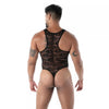 Schwarzer Fluid Lace Open Bodythong im verführerischen Design von TOF Paris – Ansicht 3