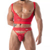 Roter Spitzen-String aus Fluid Lace von TOF Paris – Ansicht 2