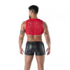 Rotes Fluid Lace Zipped-Crop-Top von TOF Paris – Ansicht 5