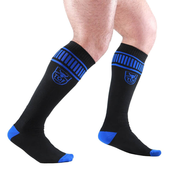 Fußsocken - Sportlich und gepolstert, Schwarz-Blau| TOF Paris