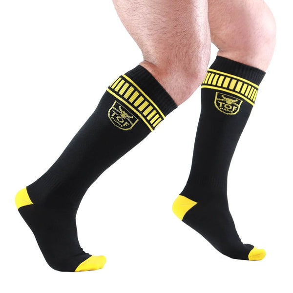 Fußsocken - Sportlich und gepolstert, Schwarz-Gelb| TOF Paris