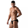 Herren Bikini-Slip mit vorgeformtem Komfort-Vordertasche, Schwarz | TOF Paris