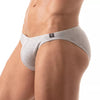 Herren Bikini-Slip mit vorgeformtem Komfort-Vordertasche, Grau | TOF Paris