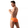 Herren Bikini-Slip mit vorgeformtem Komfort-Vordertasche, Orange | TOF Paris