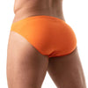 Herren Bikini-Slip mit vorgeformtem Komfort-Vordertasche, Orange | TOF Paris