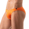 Herren Bikini-Slip mit vorgeformtem Komfort-Vordertasche, Orange | TOF Paris