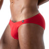 Herren Bikini-Slip mit vorgeformtem Komfort-Vordertasche, Rot | TOF Paris