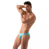 Herren Bikini-Slip mit vorgeformtem Komfort-Vordertasche, Türkis | TOF Paris