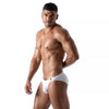 Herren Bikini-Slip mit vorgeformtem Komfort-Vordertasche, Weiß | TOF Paris