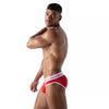Herren Slip High-Cut - Baumwoll-Mix mit tiefem, gefüttertem Frontbereich, Rot | TOF Paris