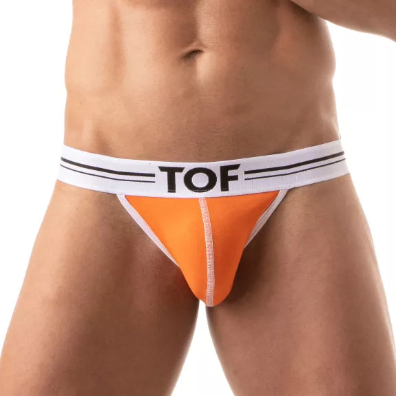 Jockstrap French - Bequemer Halt mit elastischem Jacquardbund, Orange | TOF Paris