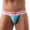 Jockstrap French - Bequemer Halt mit elastischem Jacquardbund, Türkis | TOF Paris