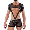 Herren Harness mit gepolsterten Schultern & Geheimfach, Schwarz | TOF Paris