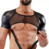 Herren Harness mit gepolsterten Schultern & Geheimfach, Schwarz | TOF Paris