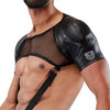 Herren Harness mit gepolsterten Schultern & Geheimfach, Schwarz | TOF Paris