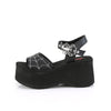 FUNN-10 Plateau Sandaletten Gothic Spinnennetz schwarz von DemoniaCult – Ansicht 3