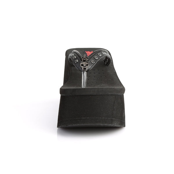 FUNN-33 Plateau Pantoletten Flip-Flop schwarz von DemoniaCult – Ansicht 2